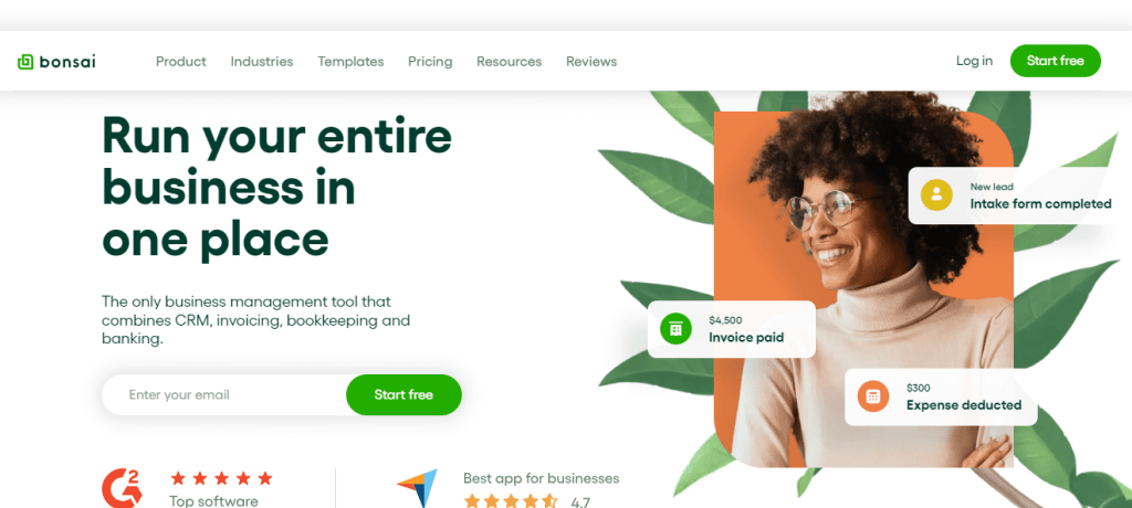 Bonsai: best invoicing software for freelancers